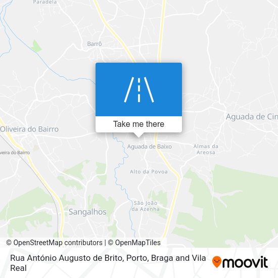 Rua António Augusto de Brito mapa