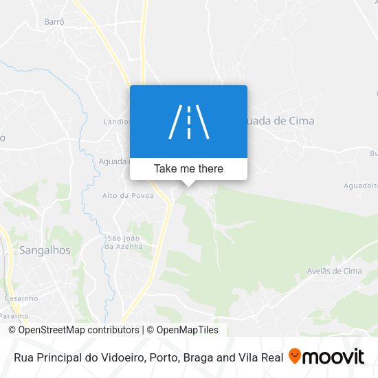 Rua Principal do Vidoeiro mapa