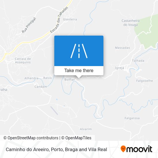 Caminho do Areeiro mapa