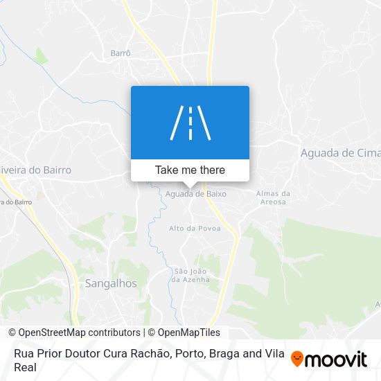 Rua Prior Doutor Cura Rachão mapa