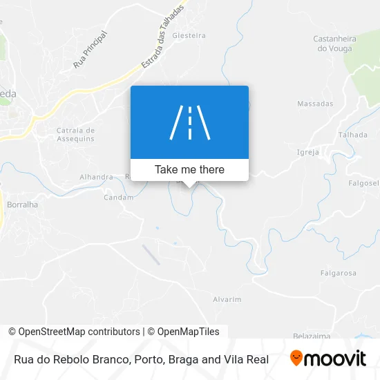 Rua do Rebolo Branco map