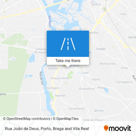 Rua João de Deus mapa