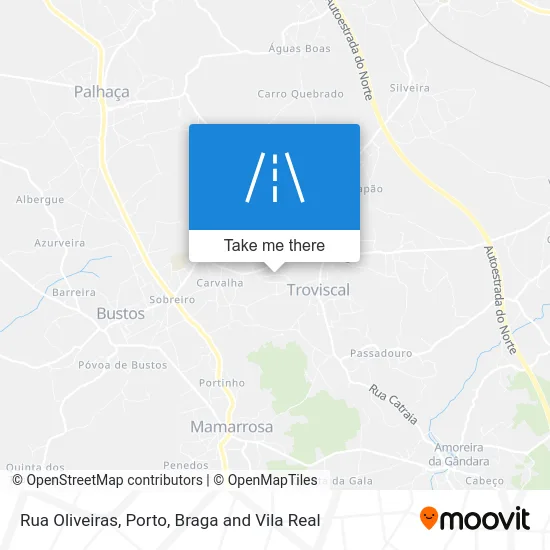 Rua Oliveiras map