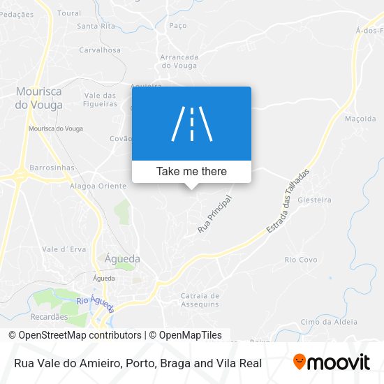 Rua Vale do Amieiro mapa