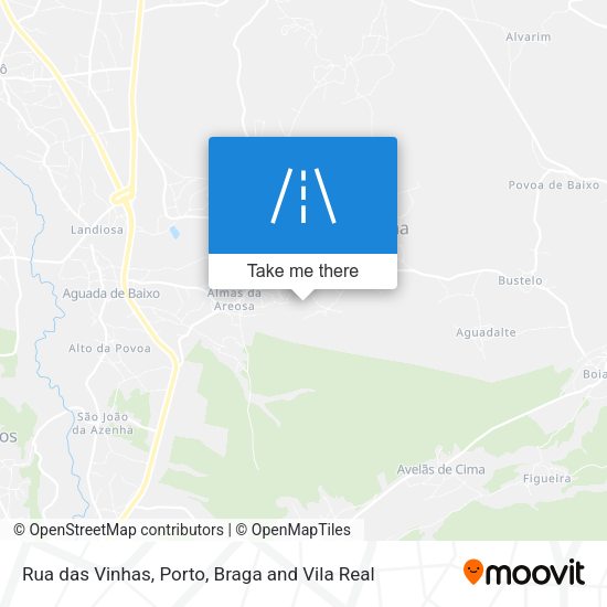 Rua das Vinhas mapa