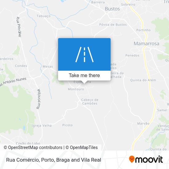 Rua Comércio mapa