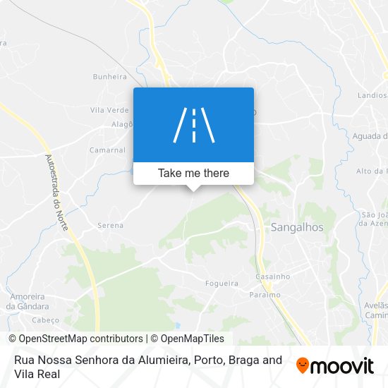 Rua Nossa Senhora da Alumieira map