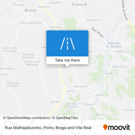 Rua Malhapãozinho mapa