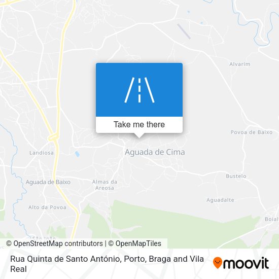 Rua Quinta de Santo António map