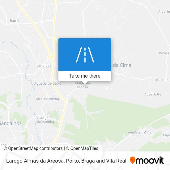 Larogo Almas da Areosa mapa