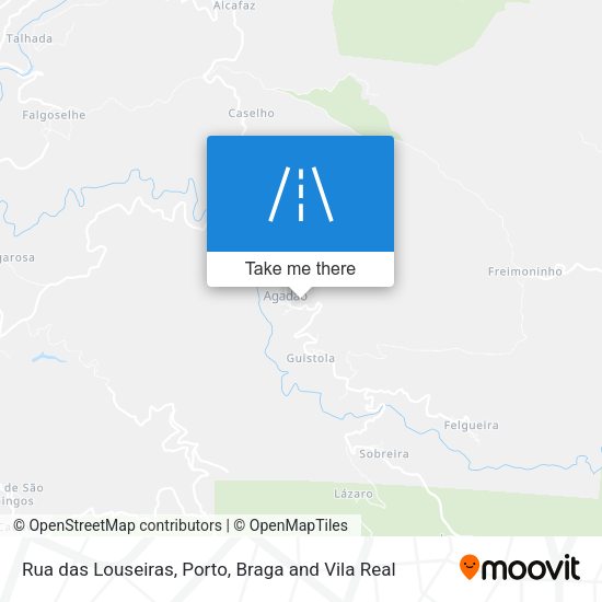 Rua das Louseiras mapa