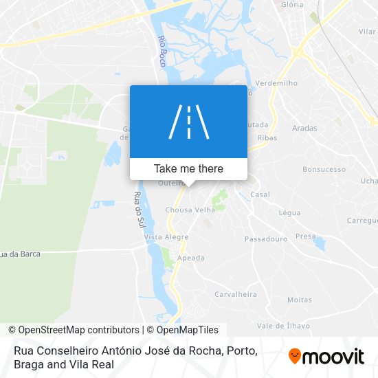 Rua Conselheiro António José da Rocha mapa