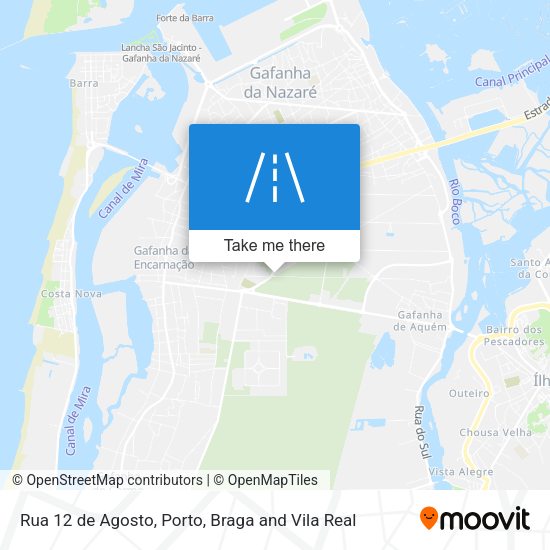 Rua 12 de Agosto mapa