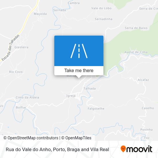 Rua do Vale do Anho map