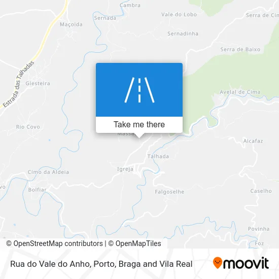 Rua do Vale do Anho map