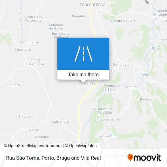 Rua São Tomé mapa