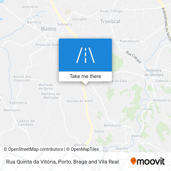 Rua Quinta da Vitória mapa