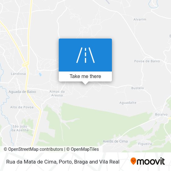 Rua da Mata de Cima mapa