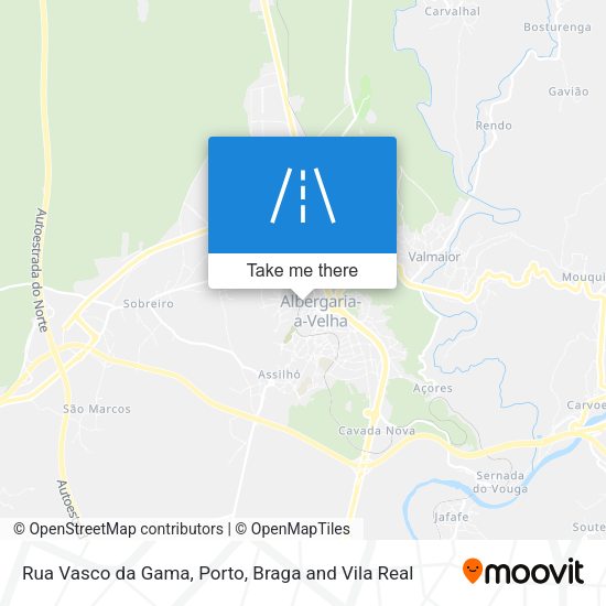 Rua Vasco da Gama mapa