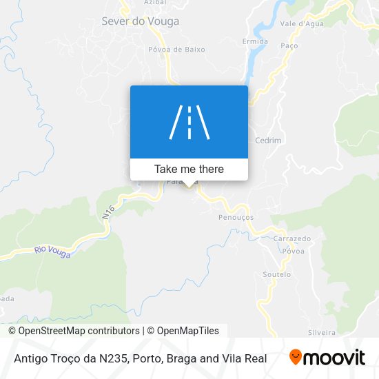 Antigo Troço da N235 mapa