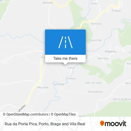 Rua da Porta Pica map