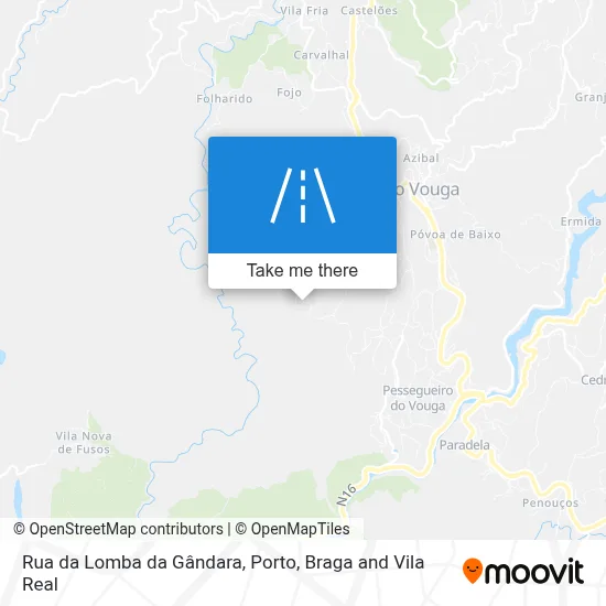 Rua da Lomba da Gândara map