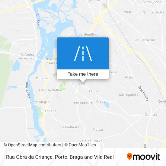 Rua Obra da Criança map