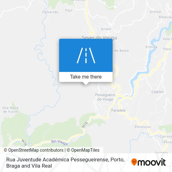 Rua Juventude Académica Pessegueirense mapa
