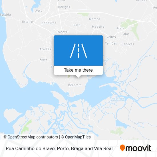 Rua Caminho do Bravo mapa