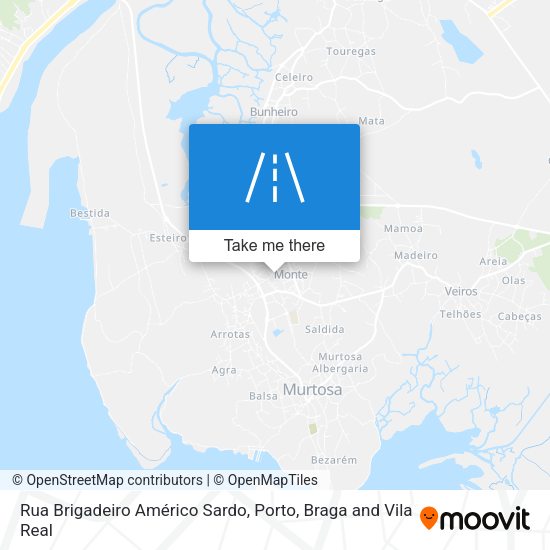 Rua Brigadeiro Américo Sardo mapa