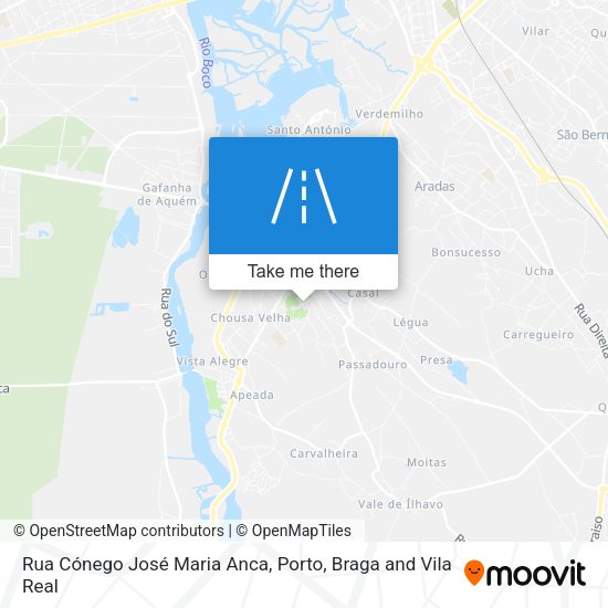 Rua Cónego José Maria Anca mapa