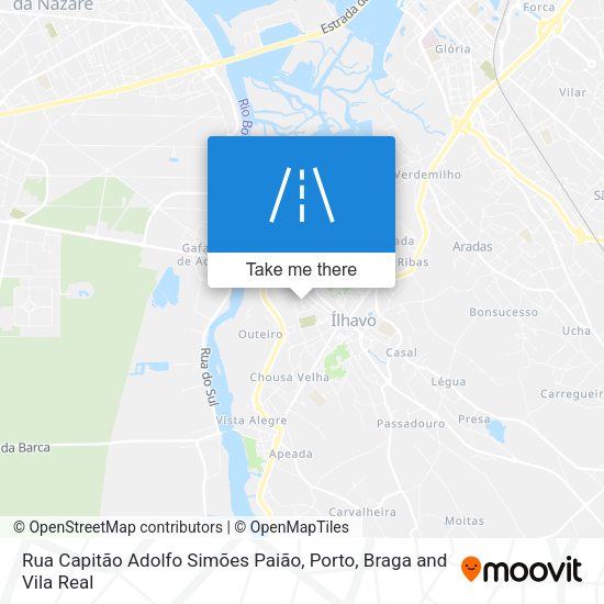 Rua Capitão Adolfo Simões Paião mapa