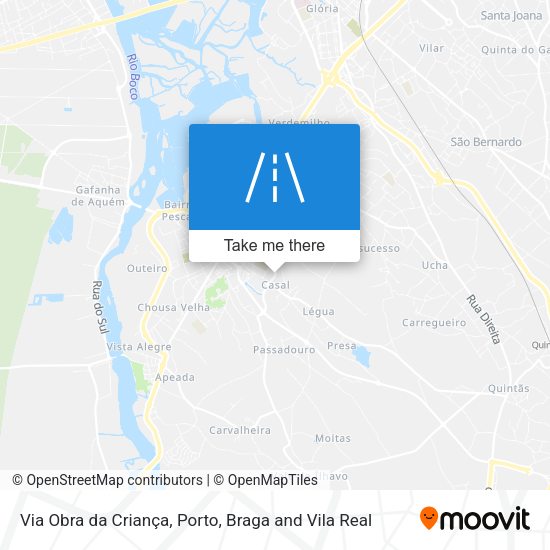 Via Obra da Criança mapa