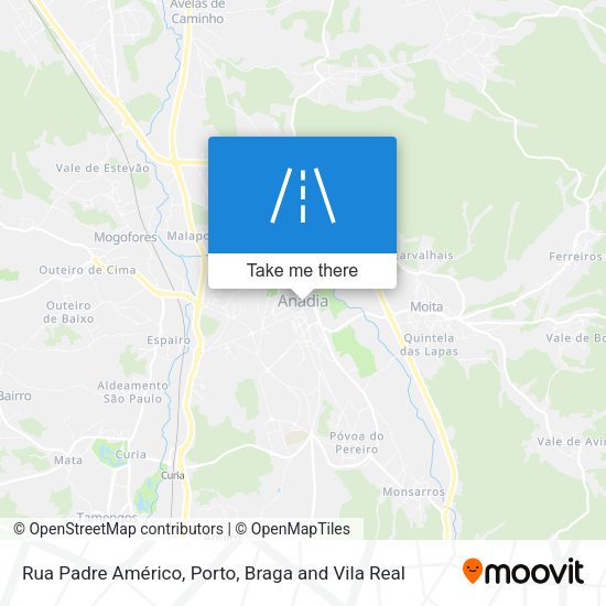 Rua Padre Américo mapa