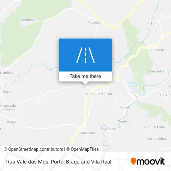 Rua Vale das Mós map