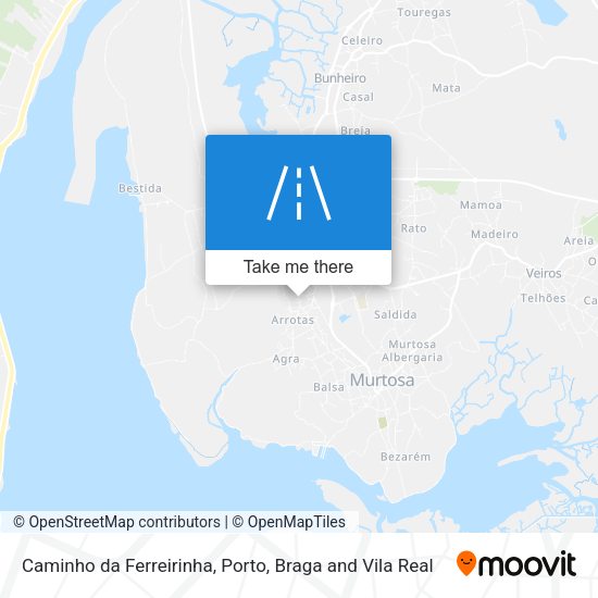 Caminho da Ferreirinha mapa