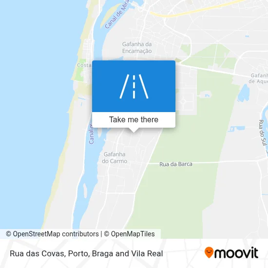 Rua das Covas map