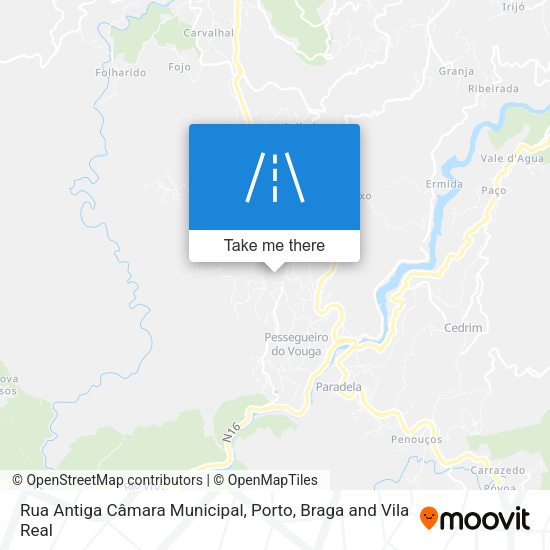 Rua Antiga Câmara Municipal mapa