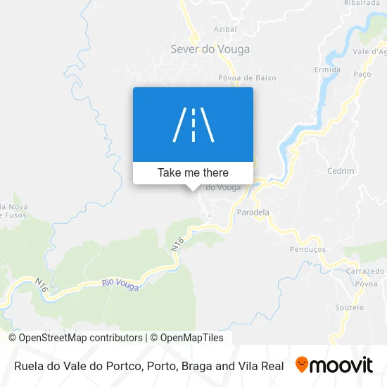 Ruela do Vale do Portco map