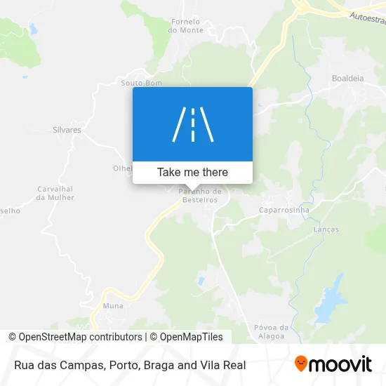 Rua das Campas map