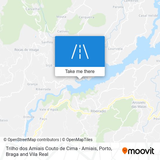 Trilho dos Amiais Couto de Cima - Amiais map
