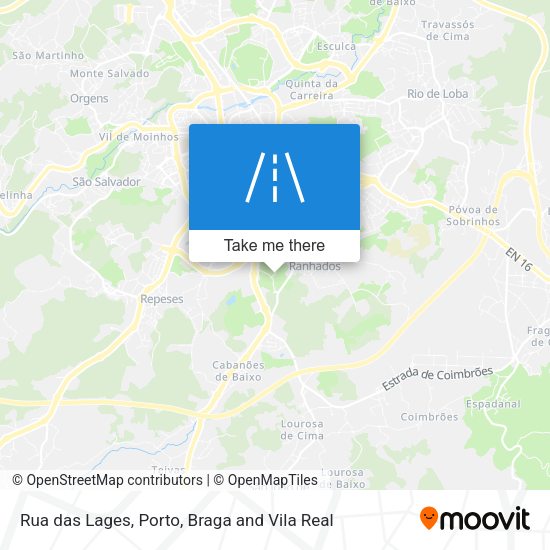 Rua das Lages map