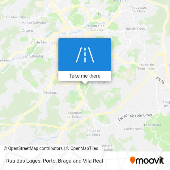 Rua das Lages map