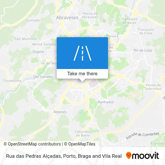 Rua das Pedras Alçadas map