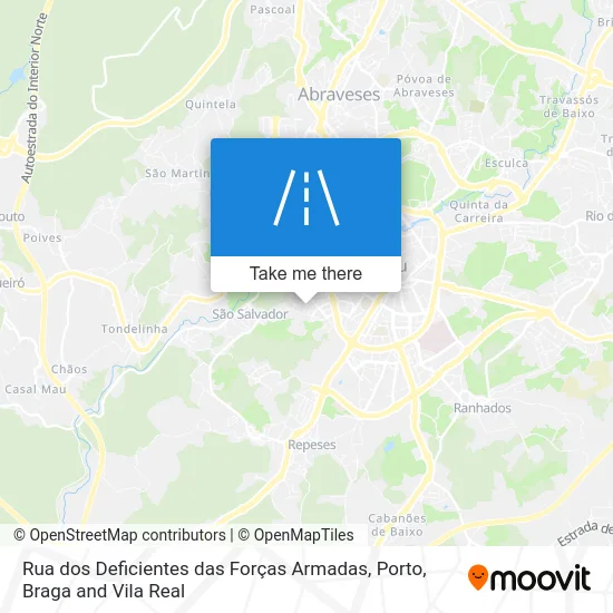 Rua dos Deficientes das Forças Armadas map