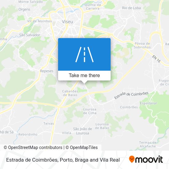 Estrada de Coimbrões mapa