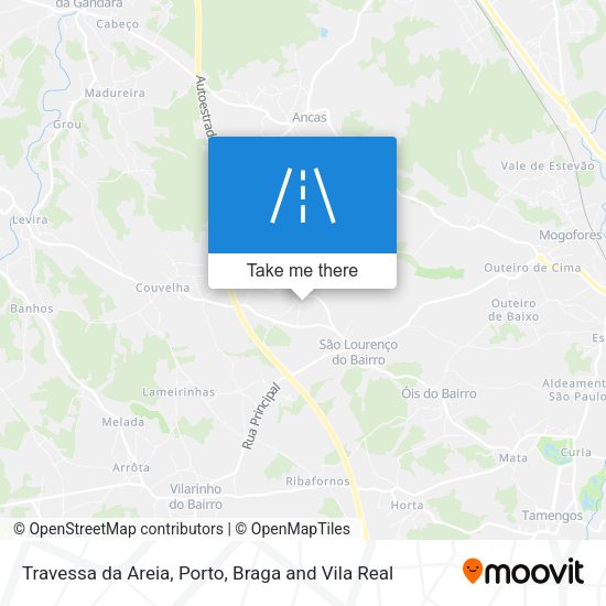 Travessa da Areia mapa