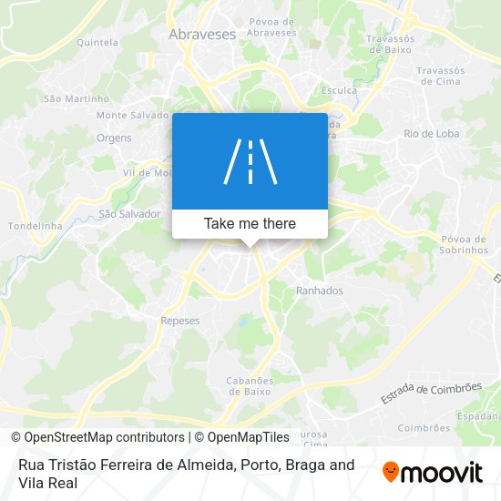 Rua Tristão Ferreira de Almeida mapa