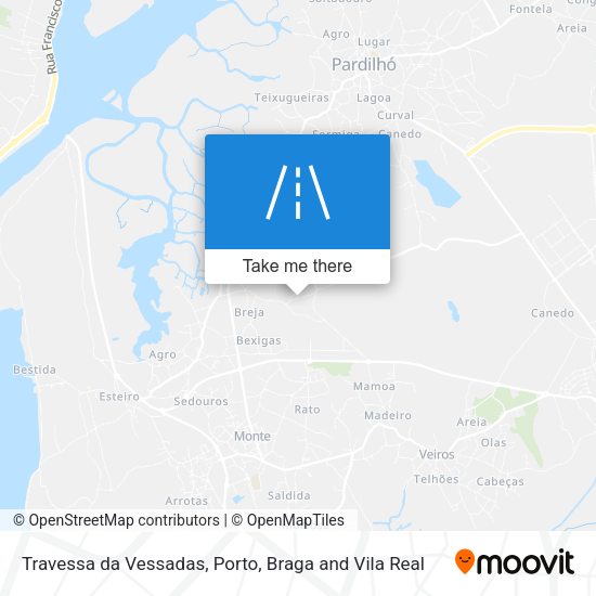 Travessa da Vessadas mapa