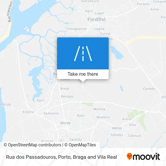 Rua dos Passadouros map